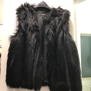 Topshop fake fur vest Womens